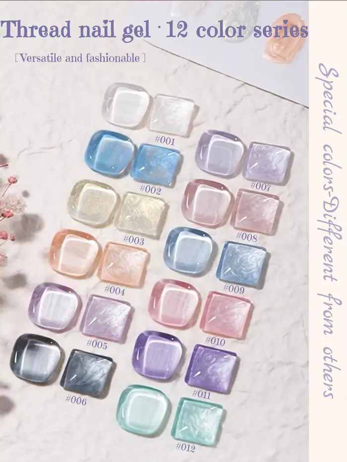 MIANEL 12ml 1-12 pièces ongles d'automne Aurora fil de perle Gel vernis