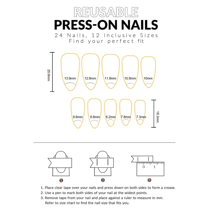 24 faux ongles bleus et marron effet dégradé