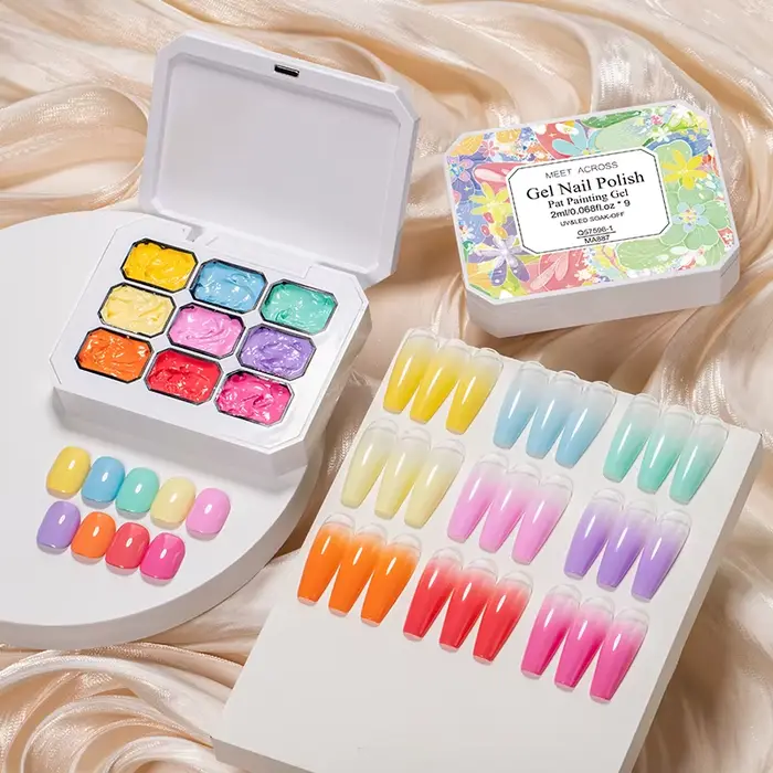 1-9 couleurs bonbons peinture à l'huile 3D Sculpture créative bricolage Gel tremper Gel ongles modél