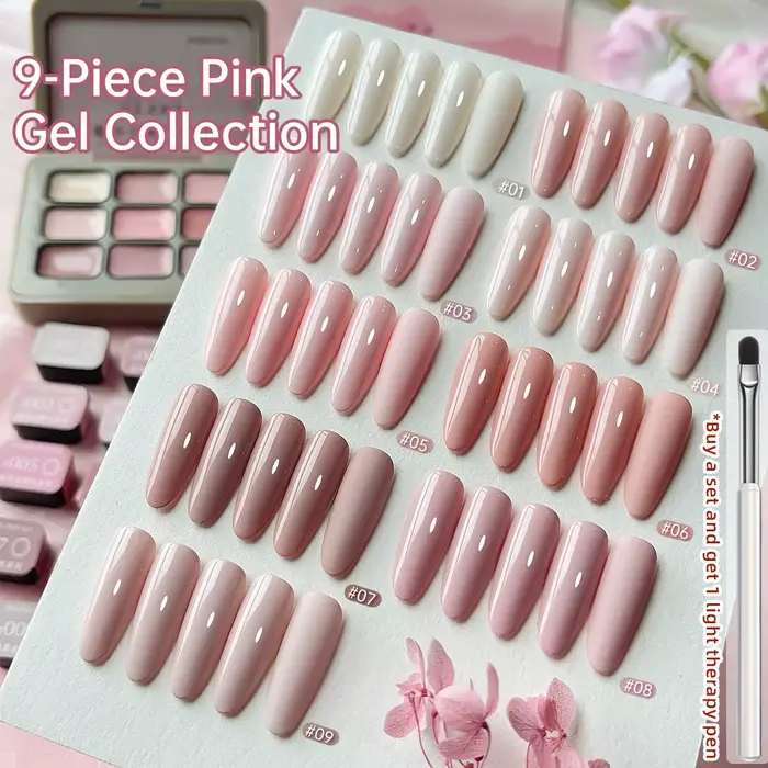 Gel semi-solide rose 9 couleurs