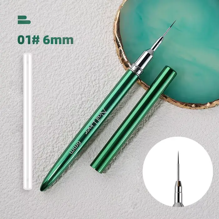 Pinceau Liner pour Nail Art, Pinceaux à Gel UV, Stylo de Dessin pour Rayures Françaises, Motifs Flor