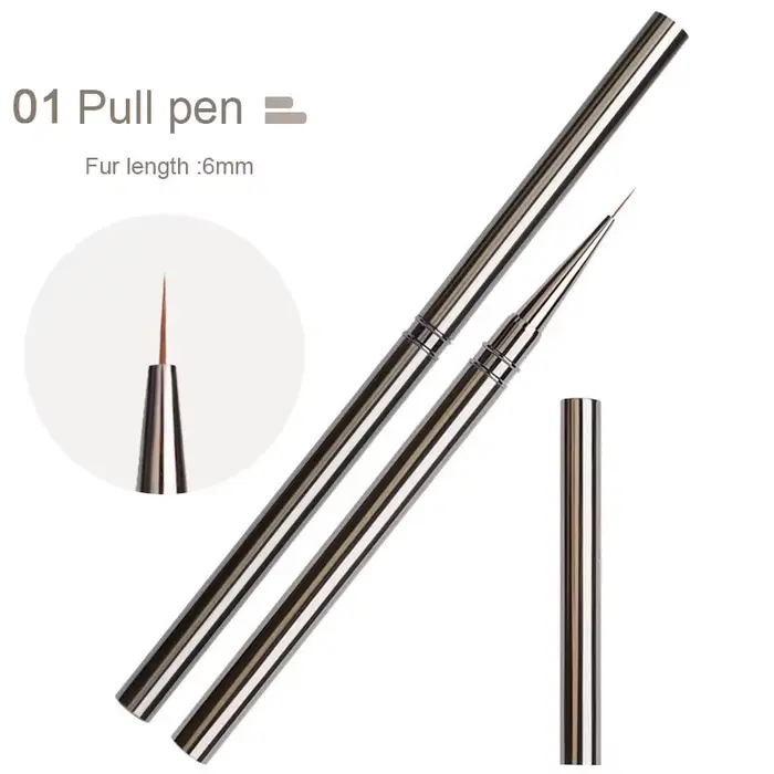 Pinceaux de revêtement pour Nail Art, dessin à rayures, lignes allongées, peinture 6/9/12/15/18mm, o