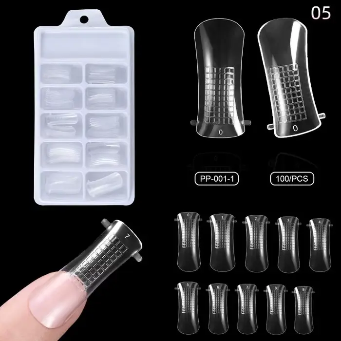 100/120 pièces modèle d'armure en cristal français formes d'ongles Extensions de manucure faux ongle