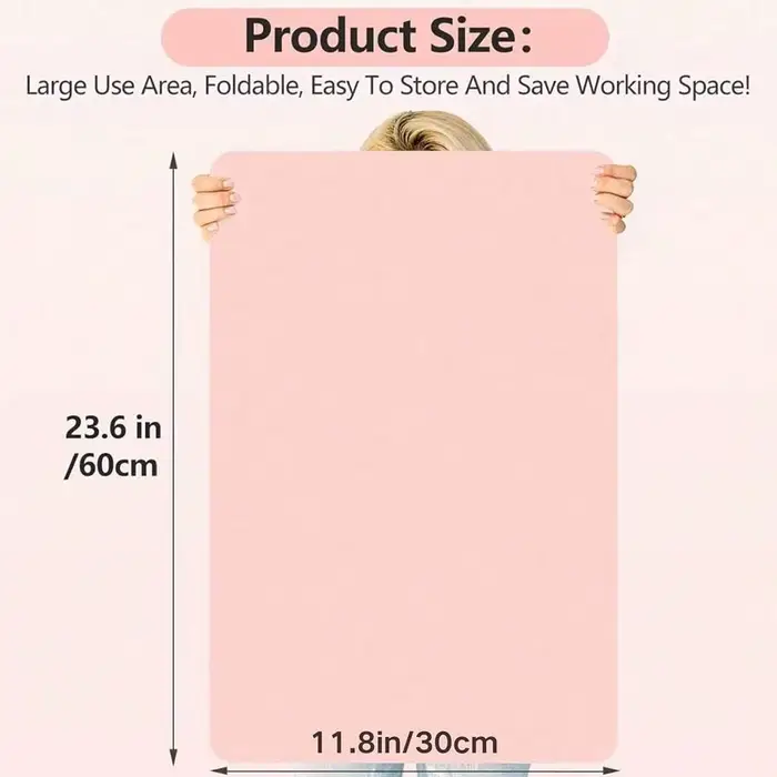 Tapis de manucure pliable en cuir PU