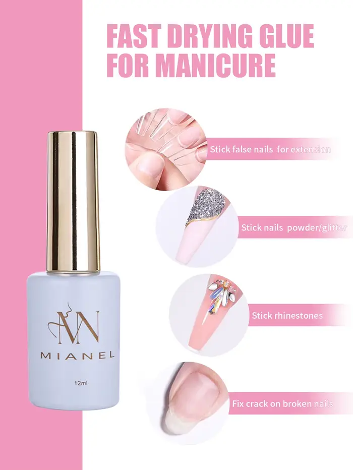 MIANEL – colle adhésive professionnelle pour pointes d'ongles