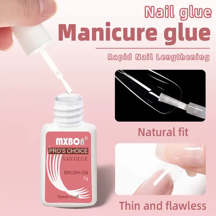 1/3/5 pièces 7g Super fort clair Gel imperméable à l'eau colle pour ongles à pression