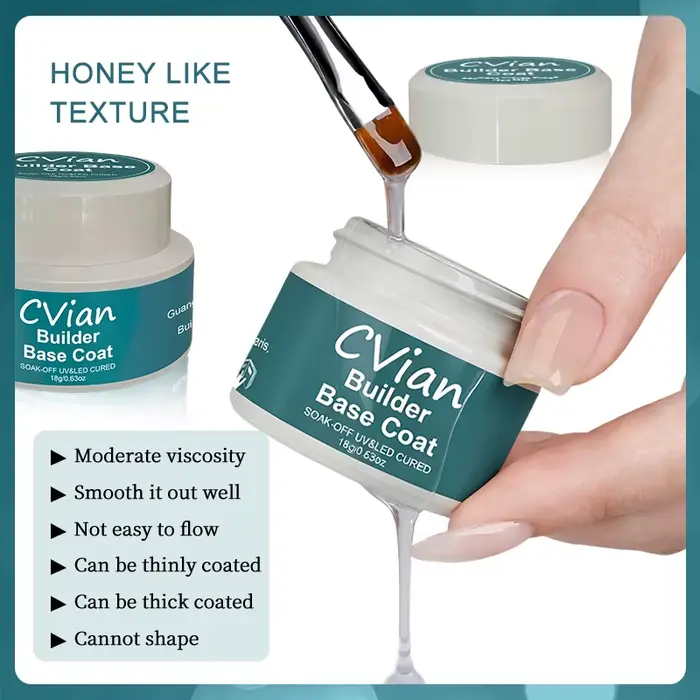 CVian 18g Gel Constructeur d'Ongles 3-en-1