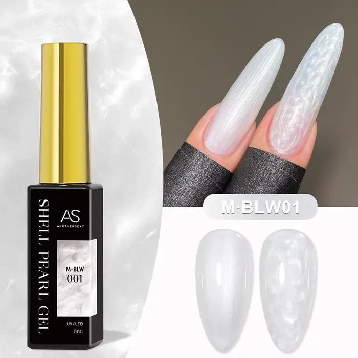 AS 8ml fil coquille Gel vernis à ongles pas ensemble 24 couleurs blanc perle coquille Texture Semi-P