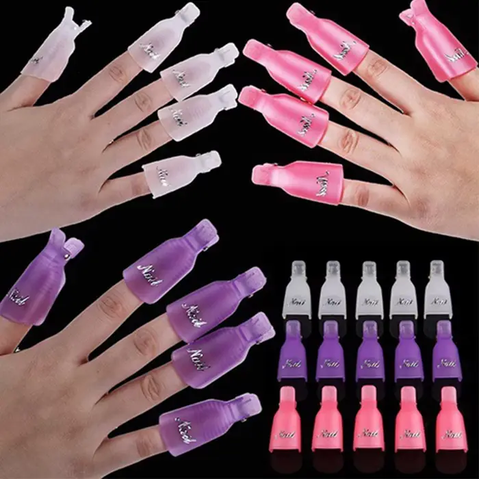 Clips de capuchon de tremper en plastique pour Nail Art