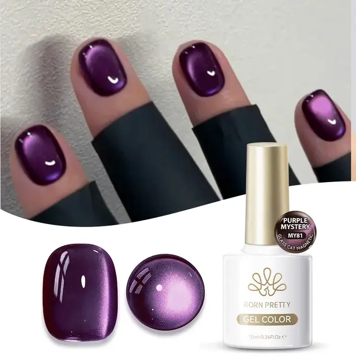 BORN PRETTY 10ml verre noir chat Gel magnétique vernis à ongles Style Punk Nail Art manucure Varnis Gel Semi Permanent
