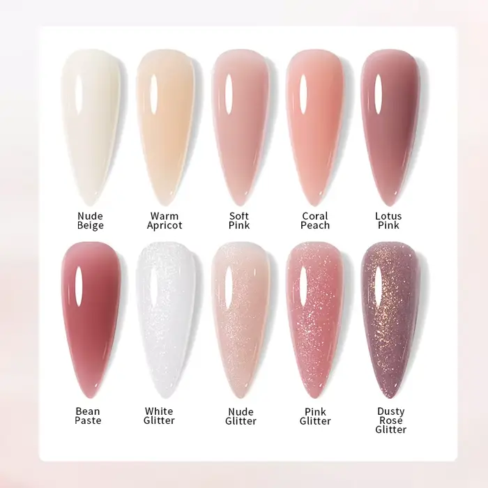 UR SUGAR 150g Gel de construction rapide rose doux 6 en 1 Acrygel pour extension d'ongles auto-nivelant