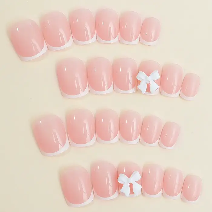 Conseils français pour ongles à pression, longue durée, élégants, artificiels, manucure, Art pour la