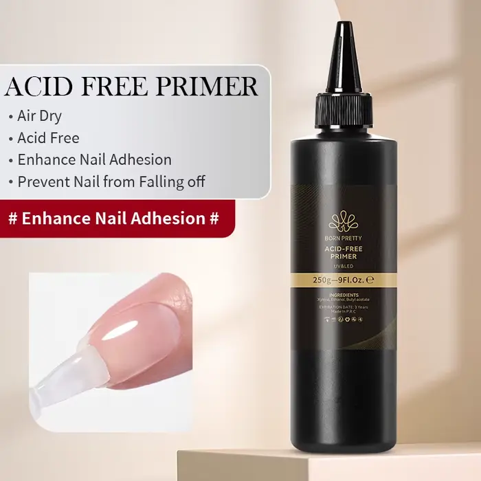 BORN PRTTY 250g déshydrateur de préparation d'ongles sans acide Gel de renfort sec à l'air Super adh