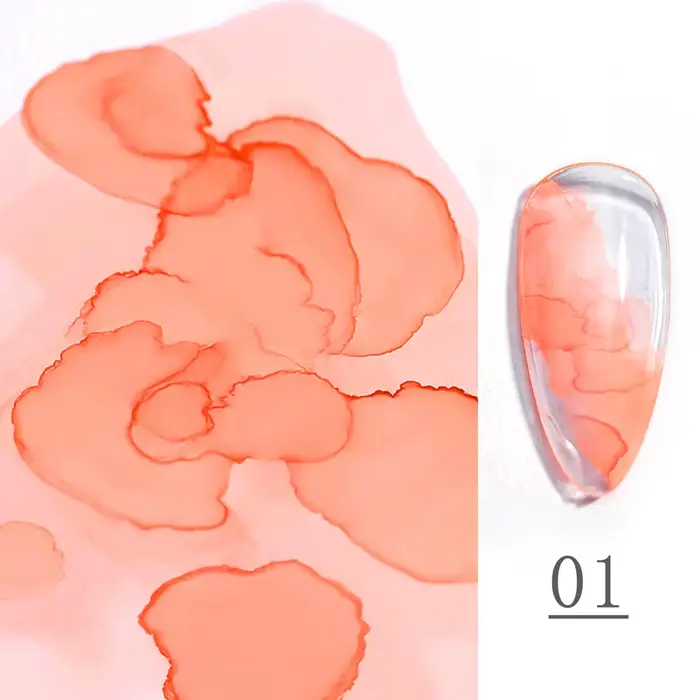 CANNI 9ml Encre à ongles effet marbre doré rose, séchage rapide, pour dessin à la main, gel DIY, séc
