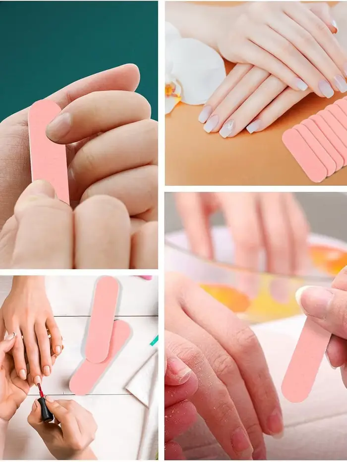 15 à 2000 pièces de mini-limes à ongles roses double face en émeri pour manucure
