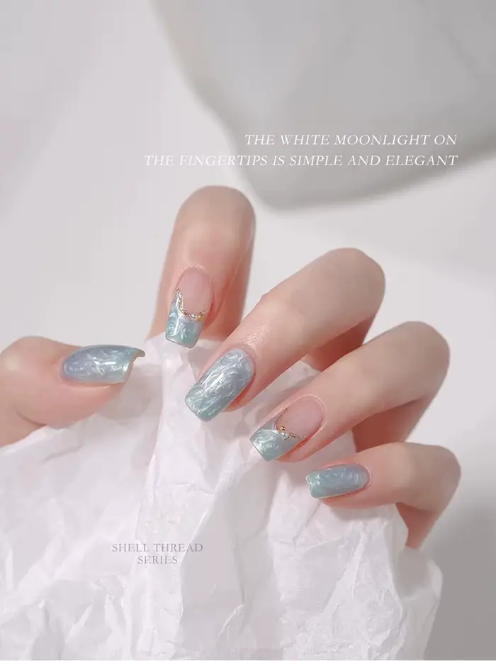 1-24 pièces WS printemps été ongles fil rose coquille Gel vernis
