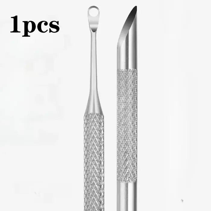 Dissolvant de bâtons de manucure à Double extrémité en acier inoxydable, outil de meulage des ongles