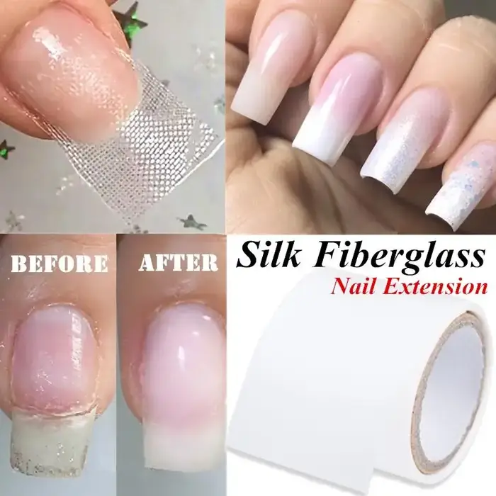 Protecteur d'enveloppe d'ongles en soie et fibre de verre