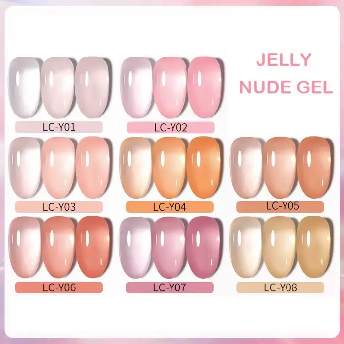 LILYCUTE 7ML gelée nue Gel vernis à ongles Pudding translucide couleur Gel