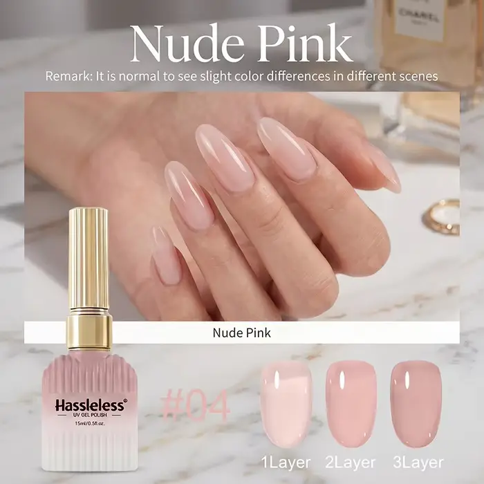 Gel UV rose nude Hassleless 15 ml