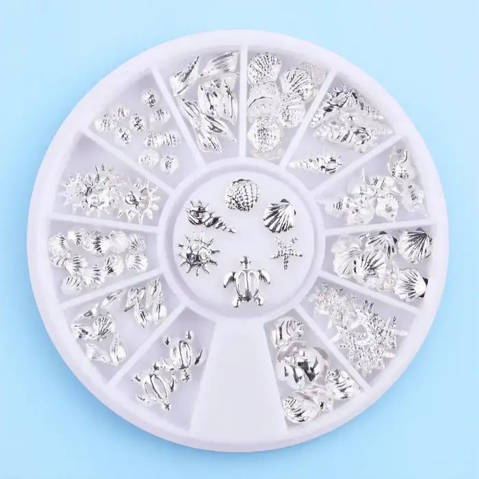 Mode Nail Art océan thème 3D décorations en métal étoile de mer coquille tortue bricolage UV ongles outils pour belles