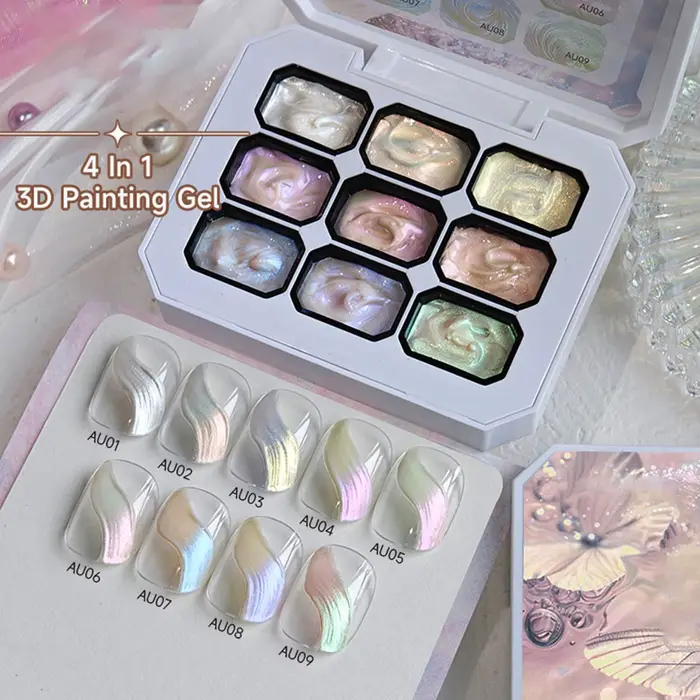 Gel de Peinture pour Ongles 9 Couleurs Dégradées