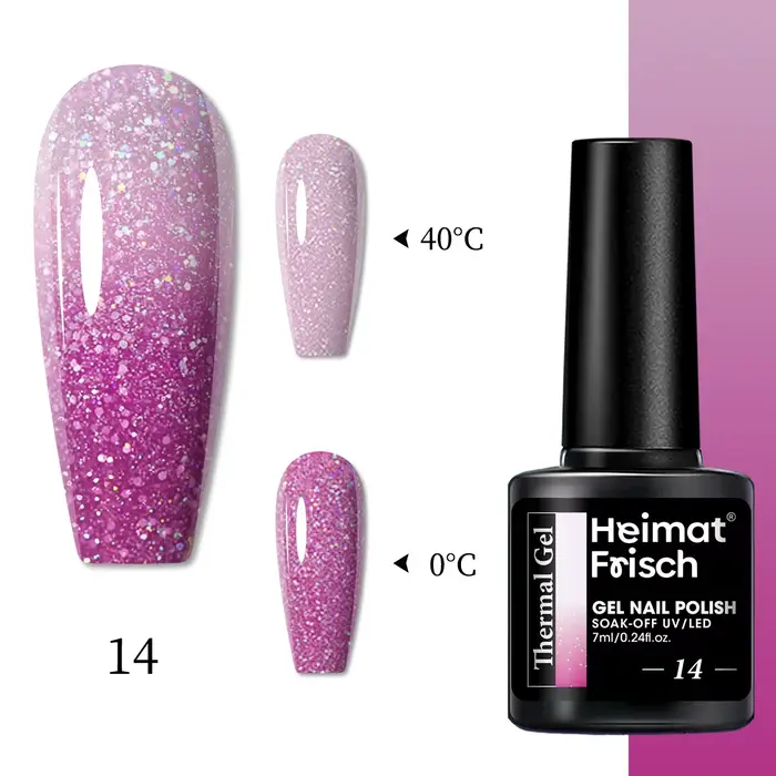 Vernis à ongles gel à couleur changeante sensible à la chaleur de 7ml