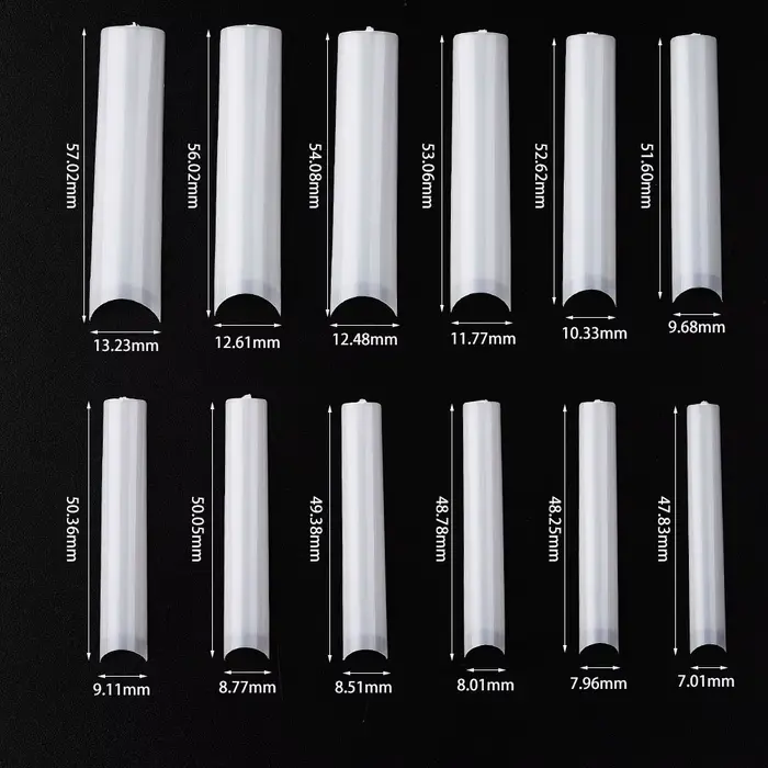 Faux ongles longs en forme de cercueil/carré en acrylique
