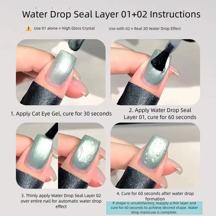 MIANEL 10ML/PCS Gel de finition transparent effet goutte d'eau sans résidu