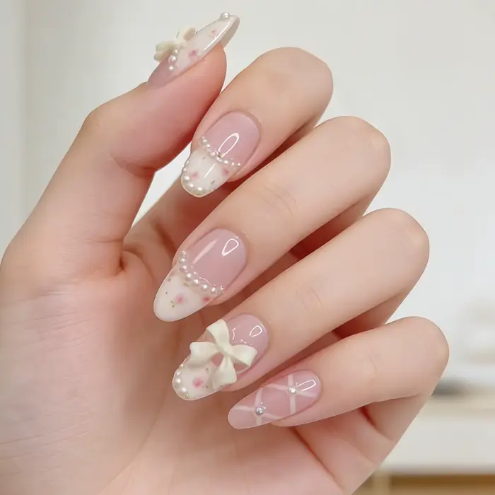 10 faux ongles faits main pour filles
