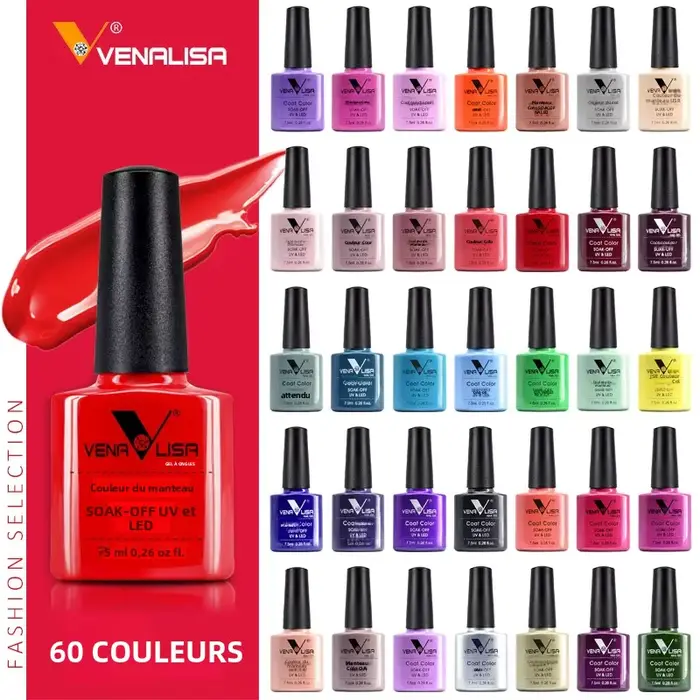 Venalisa mode brillant 7.5 ML tremper UV Gel vernis à ongles cosmétiques Nail Art manucure