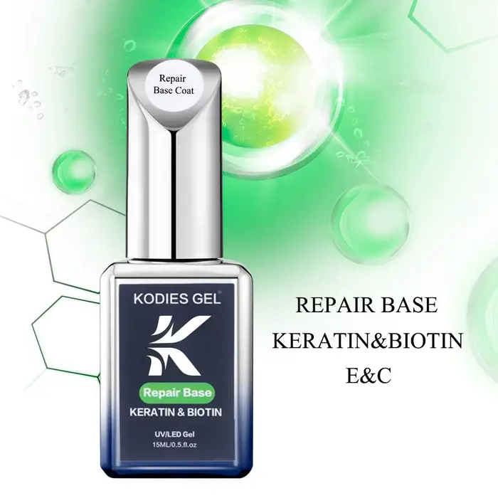 KODIES GEL 2024 nouvelle couche de Base de réparation Gel vernis à ongles UV/LED 15ML kératine biotine