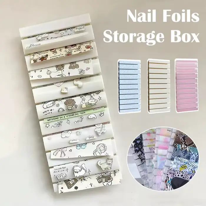 Boîte de rangement pour feuilles de transfert nail art