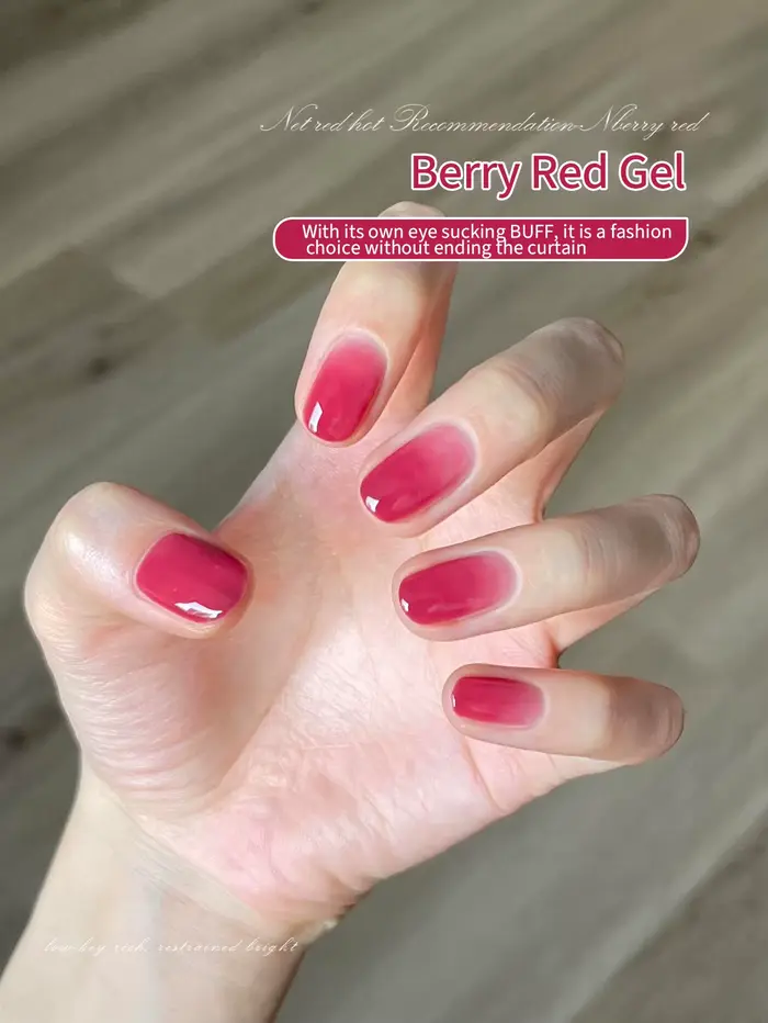 Vernis à ongles gel rouge baie populaire 10ml