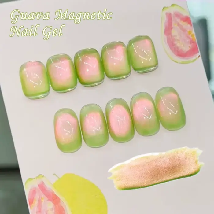 MTSSII 7ml goyave chat vernis à ongles magnétique doux vert émeraude