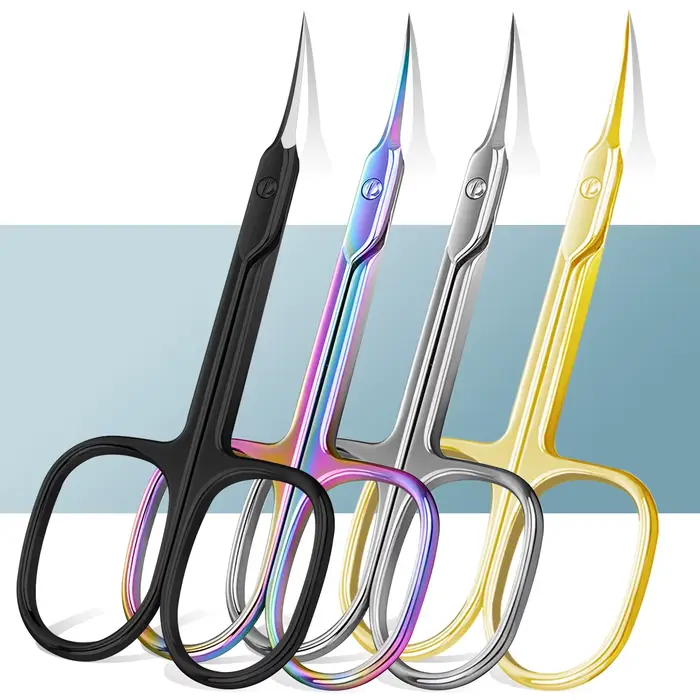 Ciseaux à cuticules pour ongles, 1 pièce, sourcils/cils, moustache, multi-usages, Extra fins, incurv