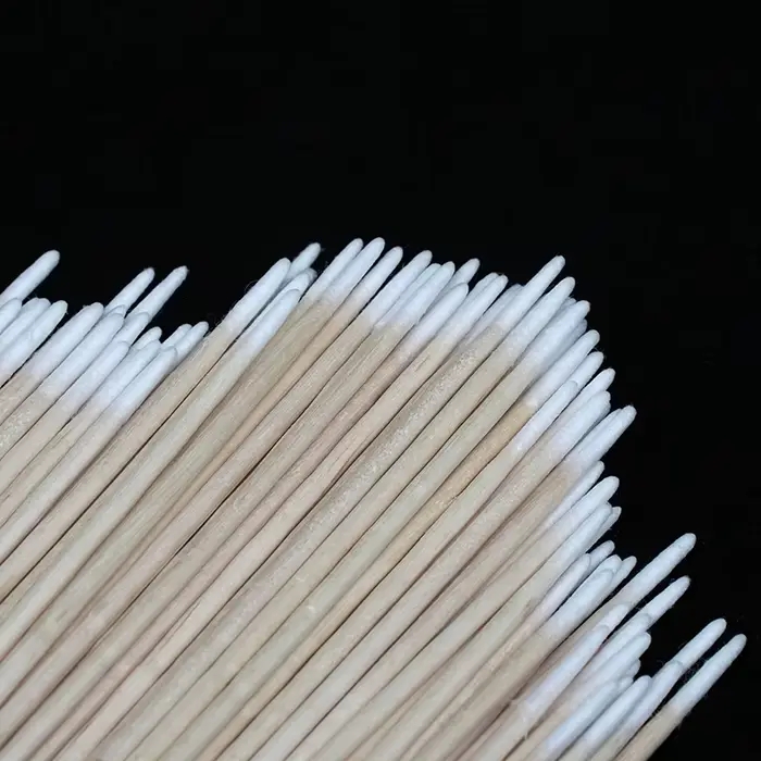 300 pièces ongles bois coton-tige bâtons propres dissolvant de vernis à ongles outils d'art tête de
