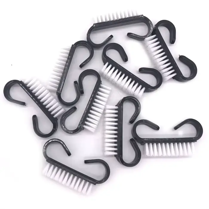 Nouveau Kit de 10 Pinceaux Noirs Professionnels pour le Nettoyage des Ongles