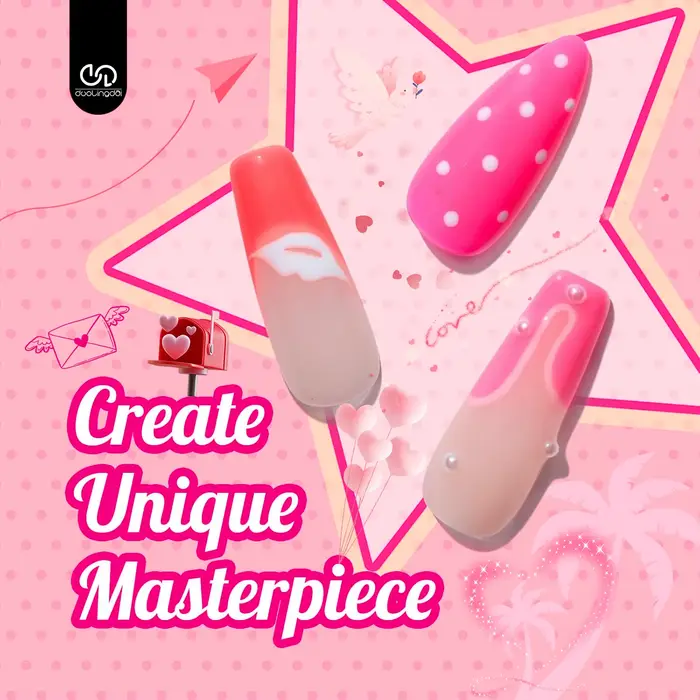 Lot de 6 vernis gel pour la Saint-Valentin