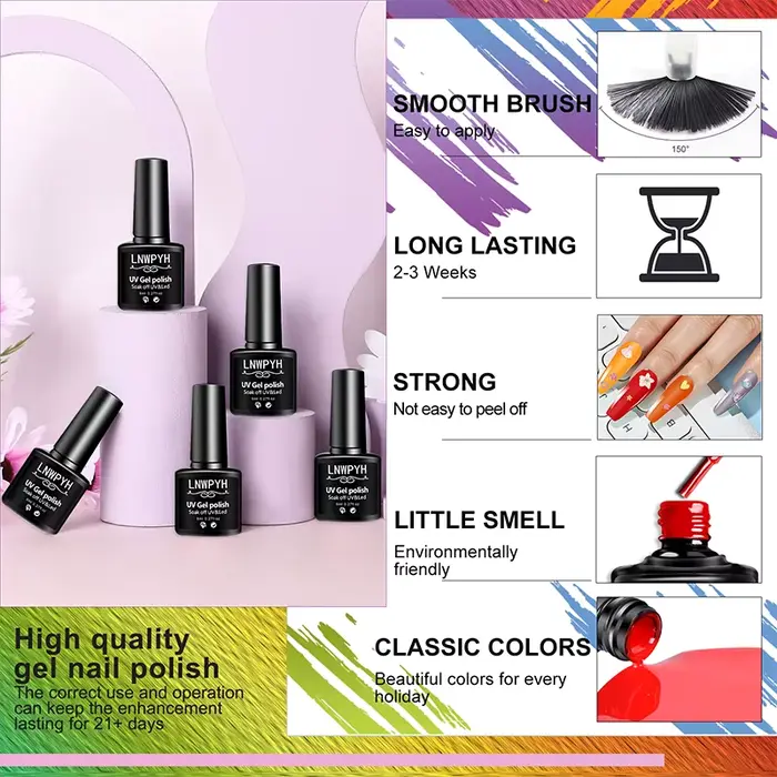 Ensemble professionnel de gel pour ongles