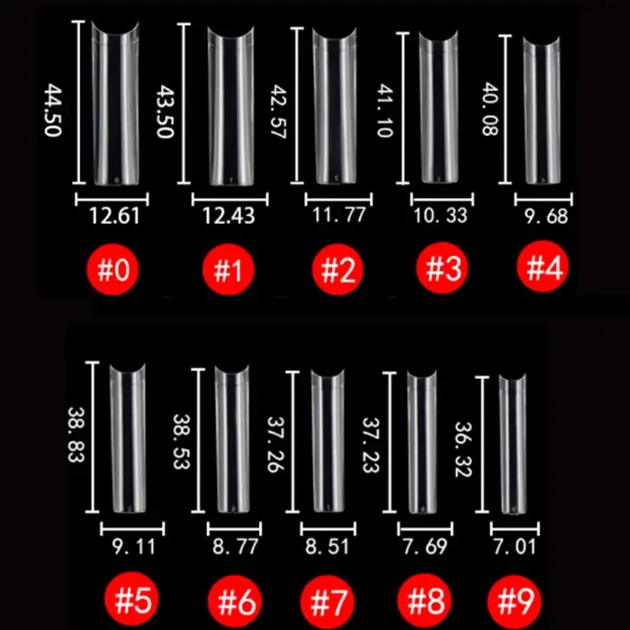 Embouts de cercueil longs et transparents, 120 pièces, pour Salons d'ongles en acrylique et Nail Art