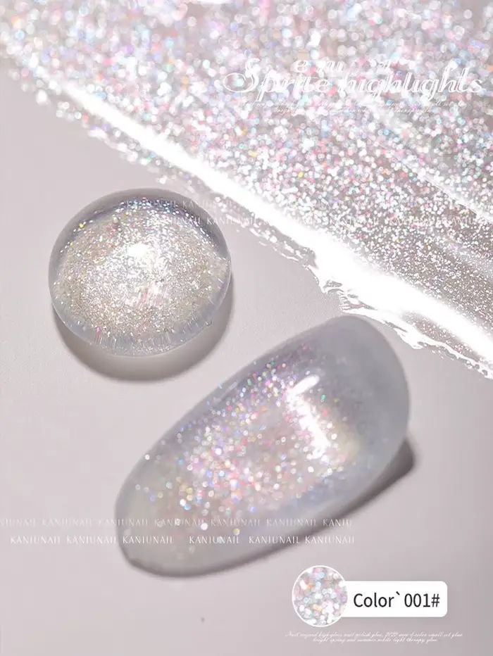 Nouveau Gel à Ongles Printemps/Été 2026 Effet Nuage Brocart Brillant Fantaisie Ciel Étoilé Scintillant
