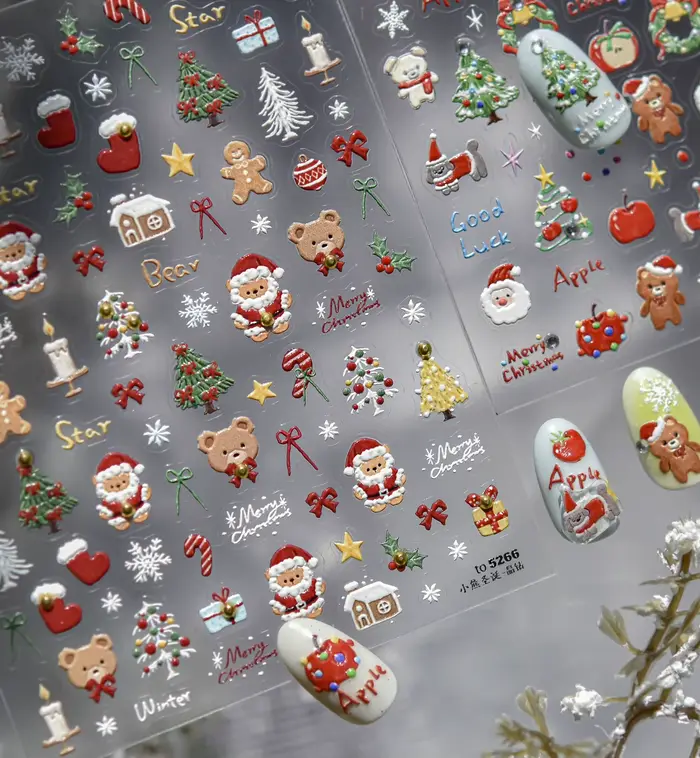 Autocollants pour ongles de noël