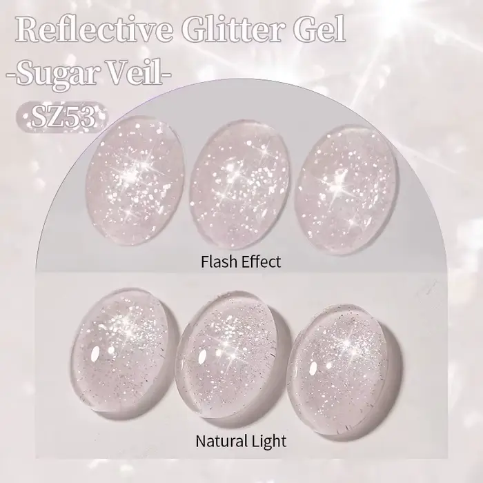MIANEL 10ml Vernis à ongles gel rose nude scintillant UV LED Soak Off longue tenue pour nail art