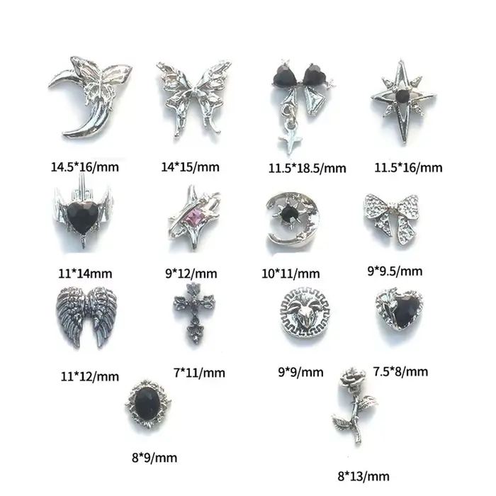 Breloque gothique Style Punk pour Nail Art