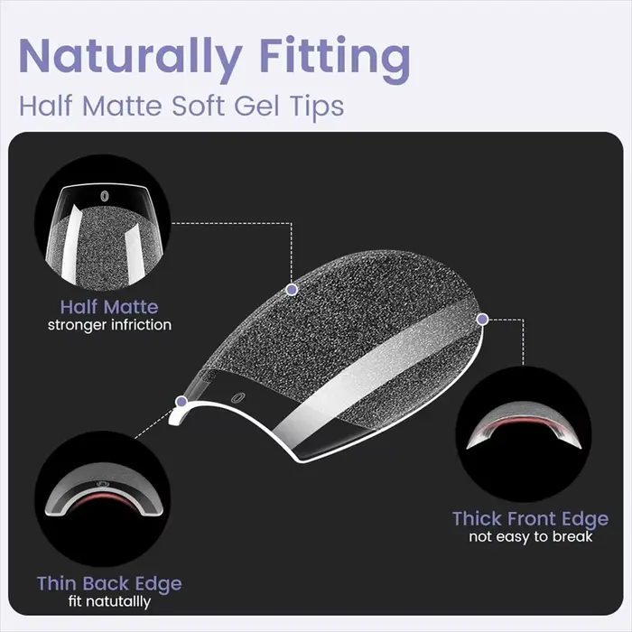 Pointes d'ongles ultra-courtes en forme de cercueil : 120 pièces
