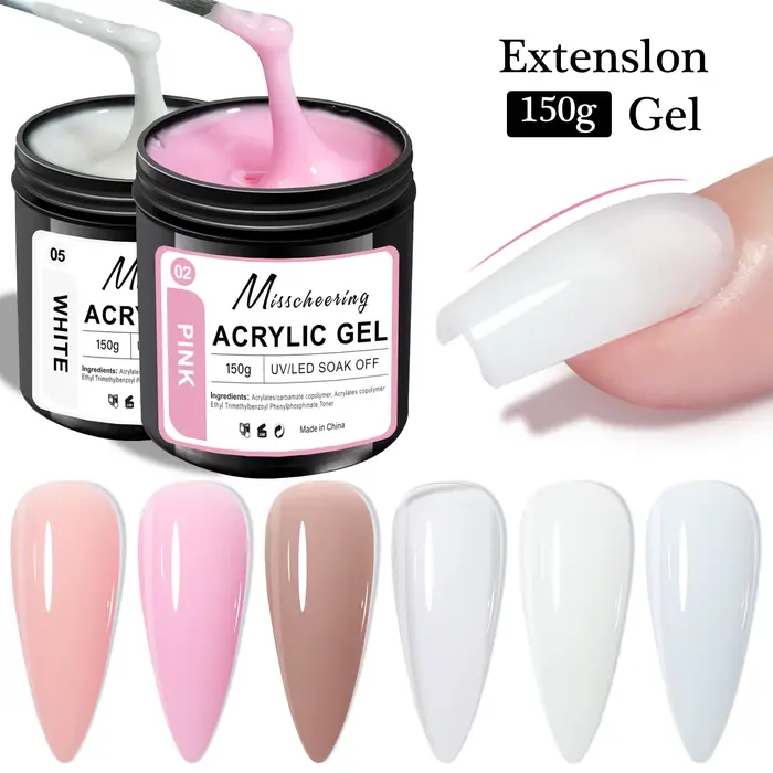 Gel d'extension d'ongles Transparent