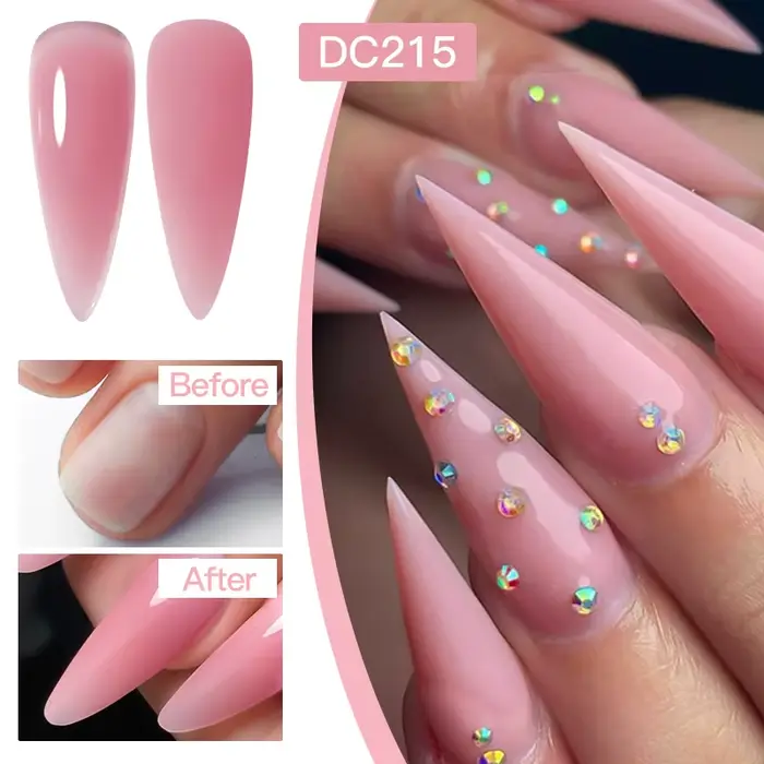 Mtssii 7ML Extension rapide Gel pour ongles Vernis Semi Permanent acrylique cristal rose clair Gel nu
