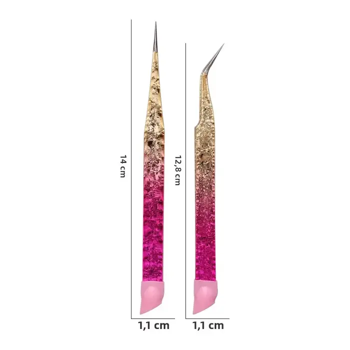 Pincettes à ongles en Silicone à Double extrémité avec tête de pressage