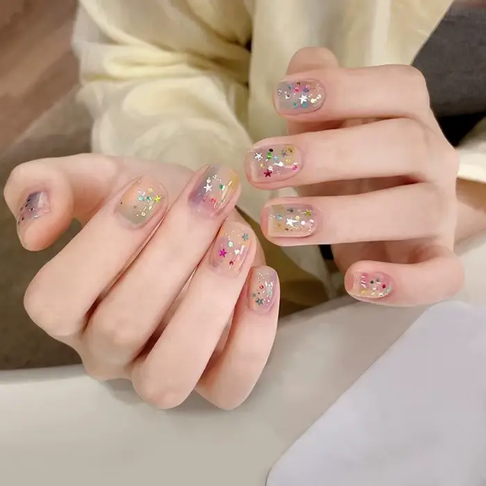 【12Grids Star Sequin Five-pointed